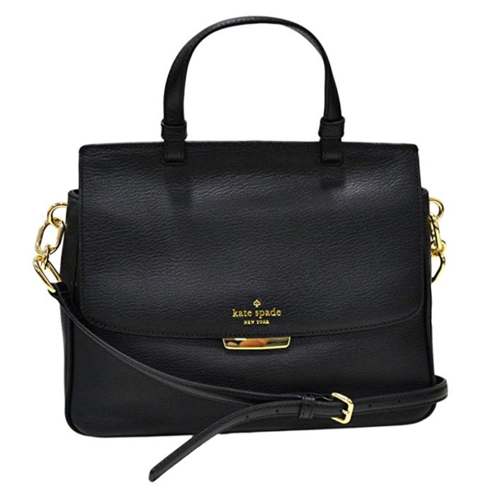 Kate Spade Rea Robinson Lane Black Gold Purse Bag